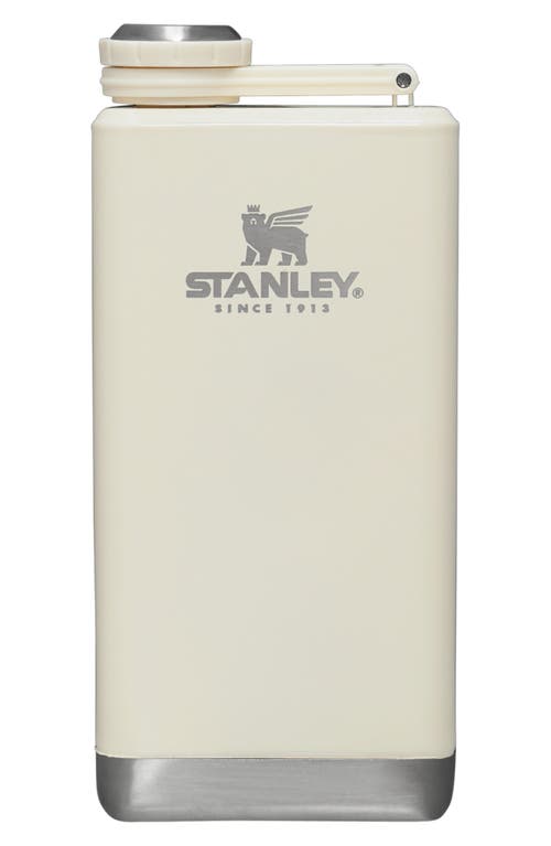Stanley Classic Easy Fill 8-ounce Wide Mouth Flask In Cream Gloss