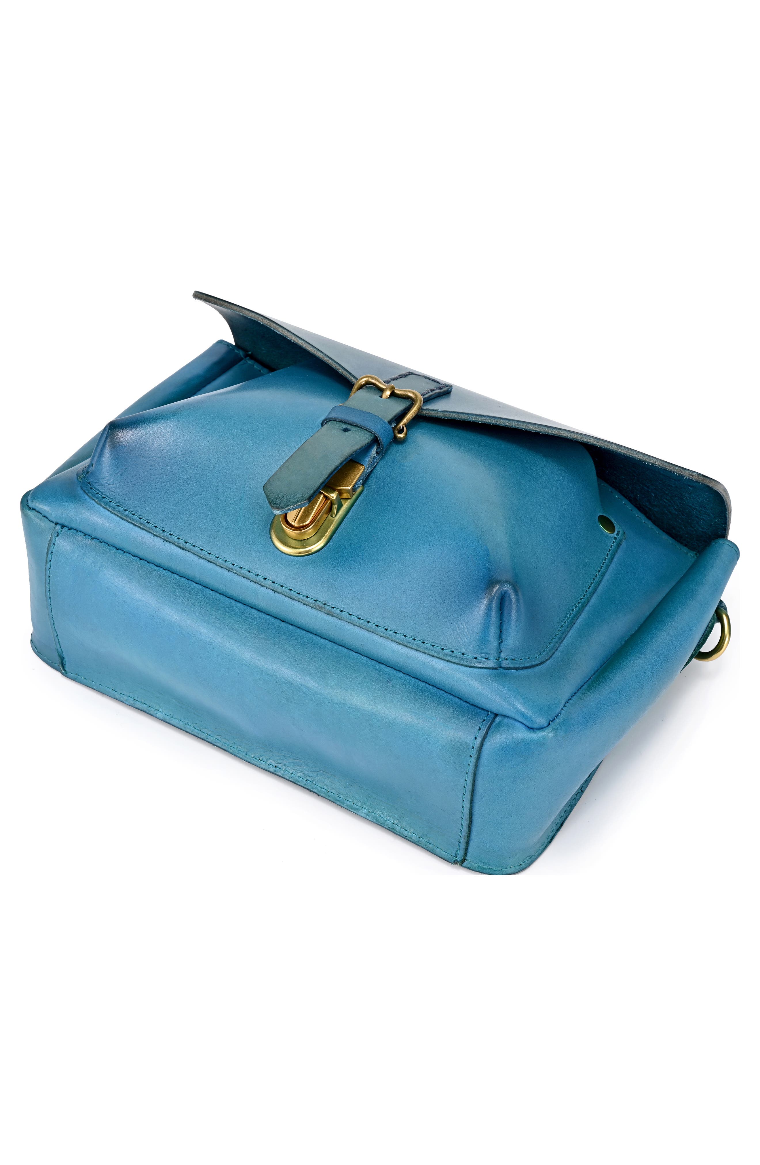 Isla Leather Crossbody Bag, Alternate, color, TURQUOISE