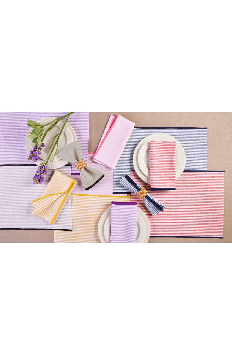 Solino Home Linen Dinner Napkins - Carmine, 20" x 20", Alternate, color, 