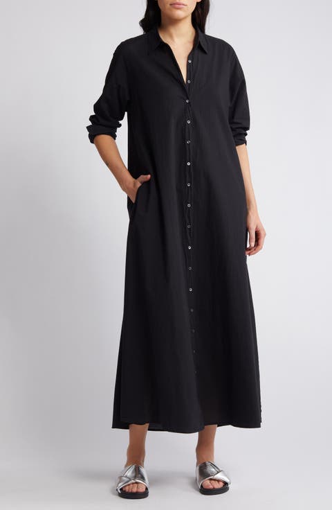 Boden Long Sleeve Cotton Shirtdress