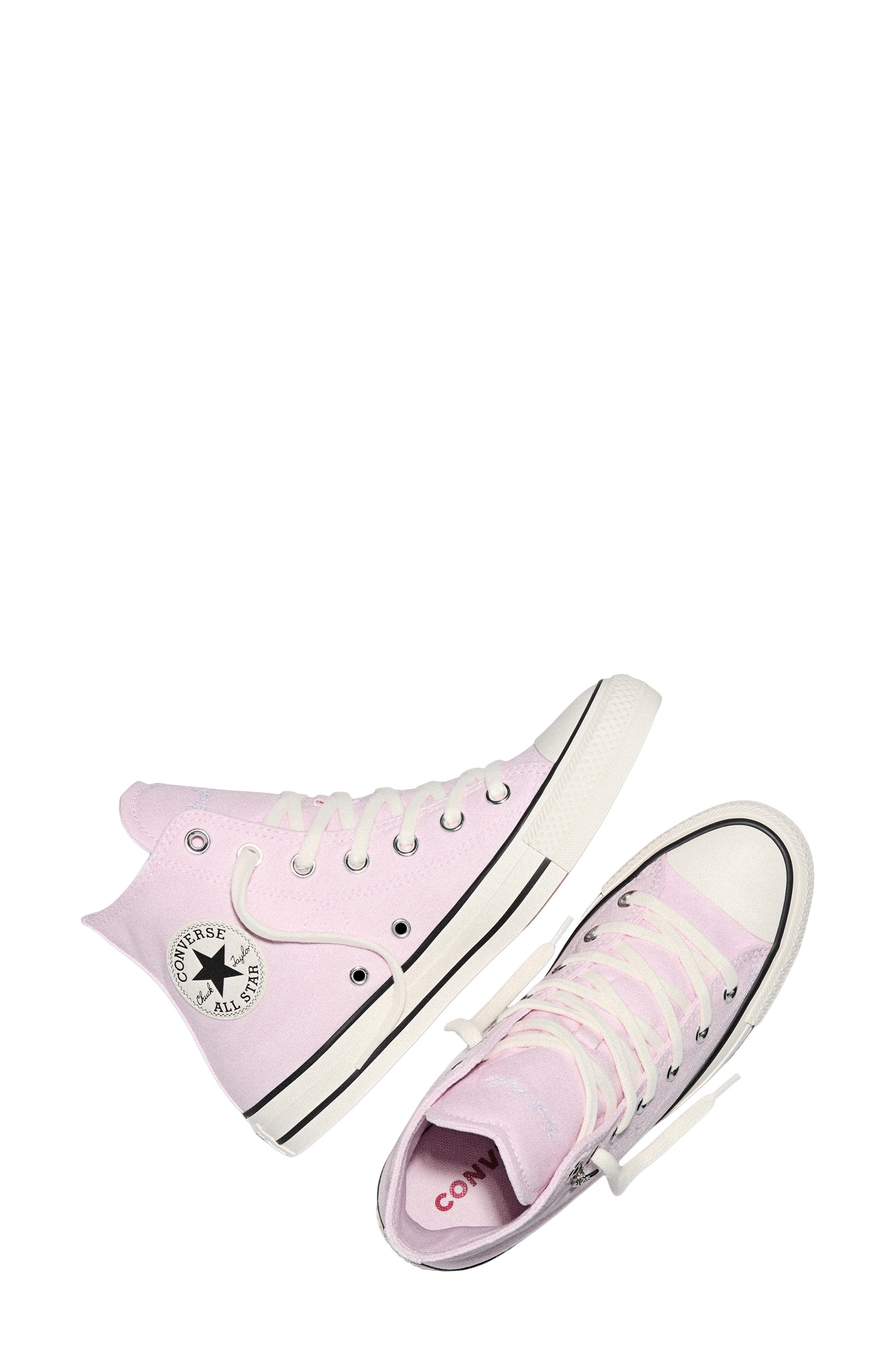 Converse Chuck Taylor All Star Hearts Canvas High Top Sneaker, Alternate, color, New Found Bloom/Egret
