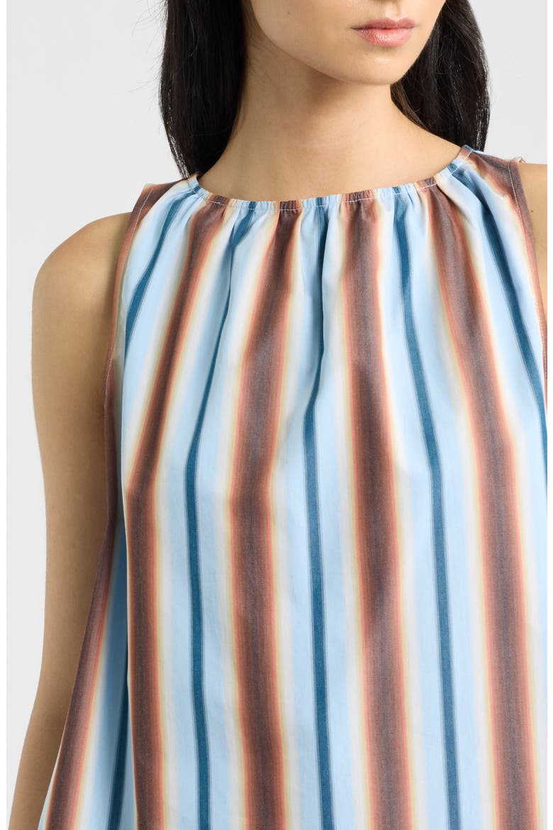 Dev Striped Cotton Sleeveless Top, Alternate, color, OMBRE STRIPE