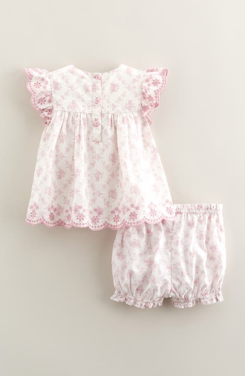 NORDSTROM NORDSTROM SCALLOPED GINGHAM CHECK COTTON TOP & BLOOMERS