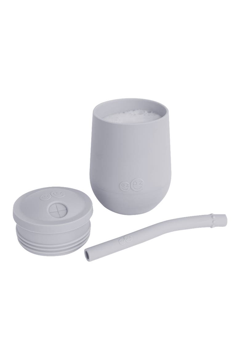 Mini Cup & Straw, Alternate, color, PEWTER