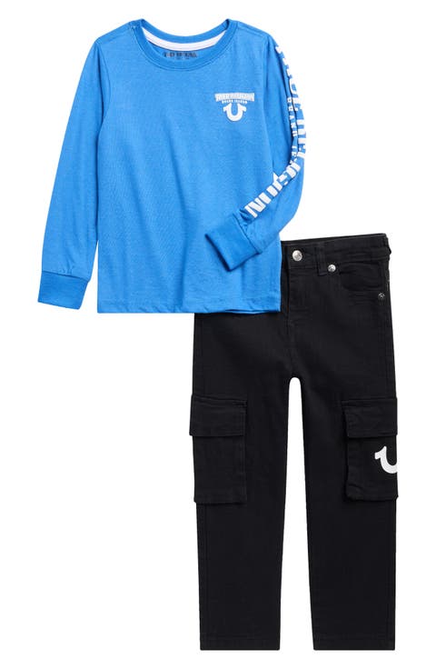 Kids' Logo T-Shirt & Jeans Set (Little Kid)