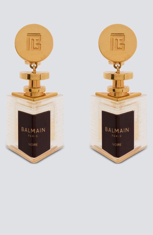 Balmain Brass Perfume Earrings