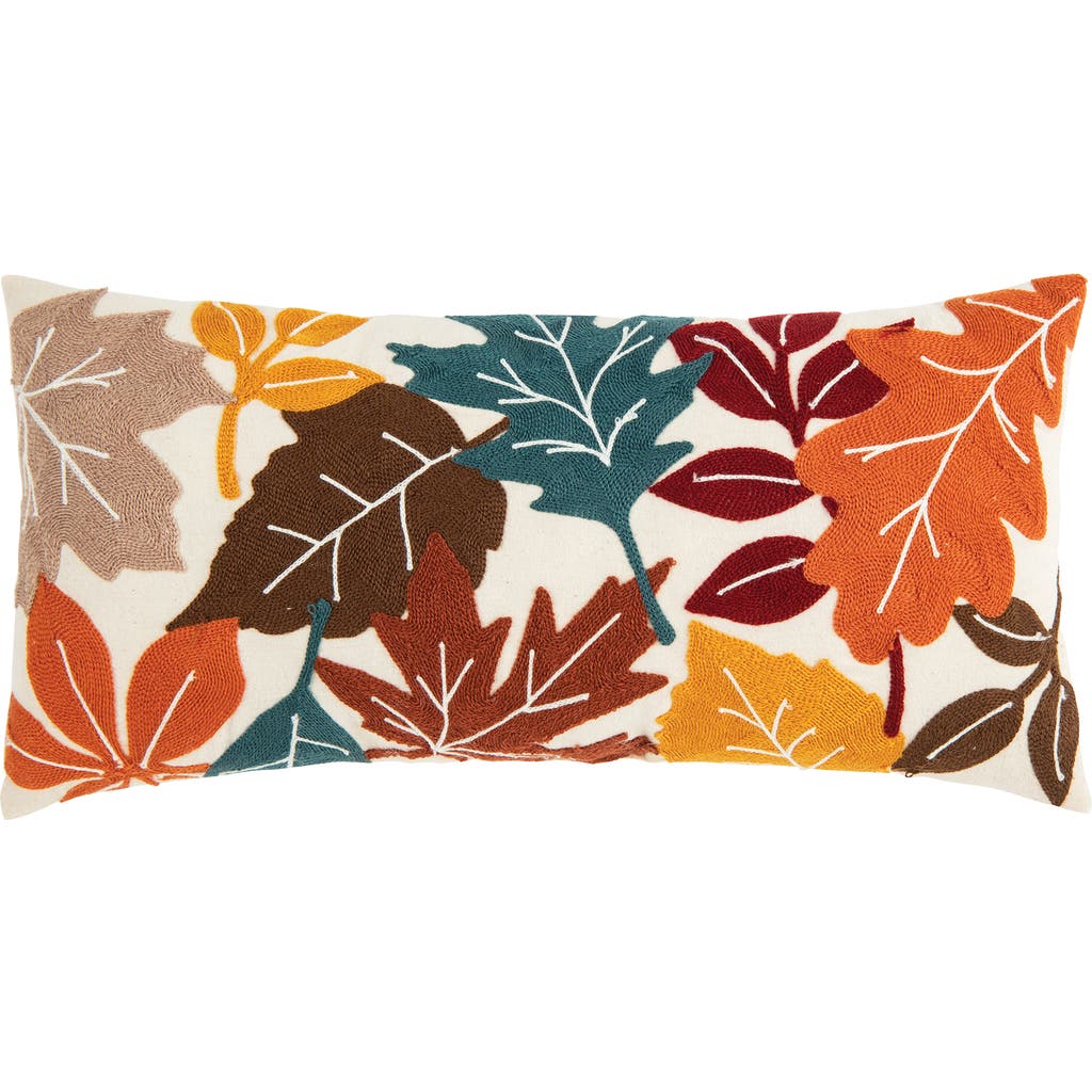 C & F Home C&f Home Fall Leaves Chain Stitch Small Petite Throw Pillow, 10" X 20" In Multi