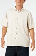 Rip Curl Premium Surf Oversize Short Sleeve Cotton Corduroy Button-Up Shirt