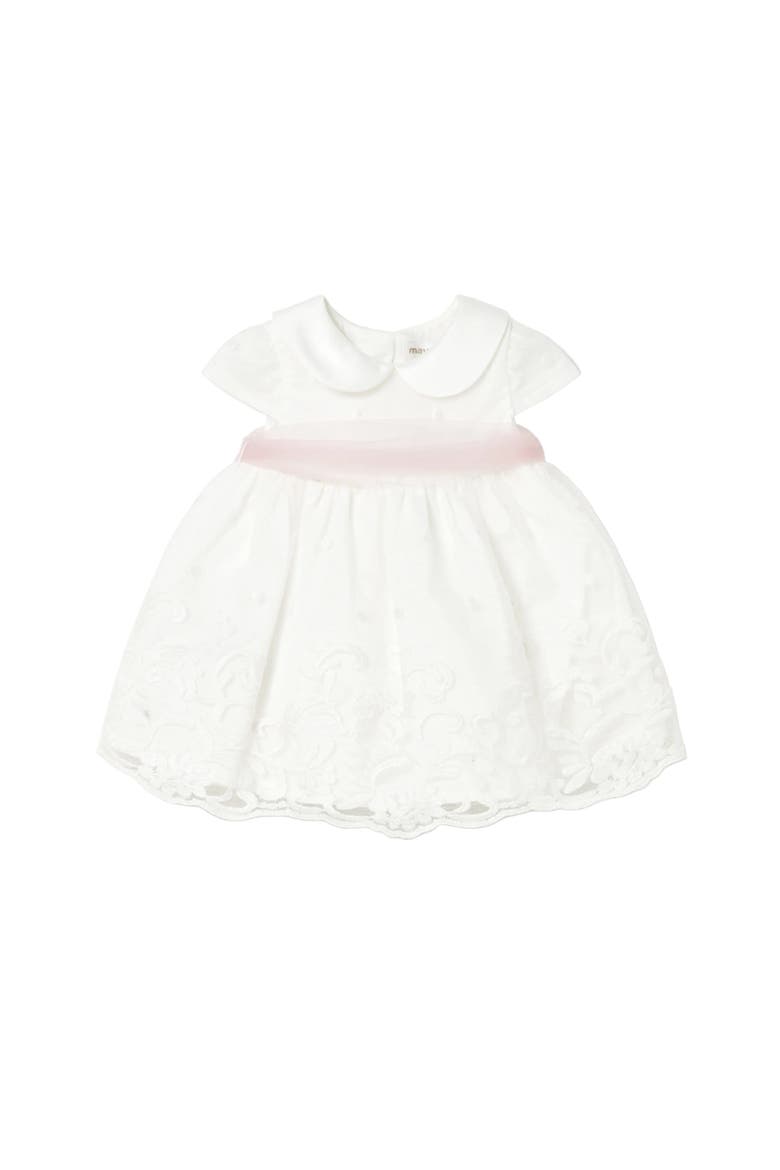 Dress With Embroidered Skirt, Main, color, White