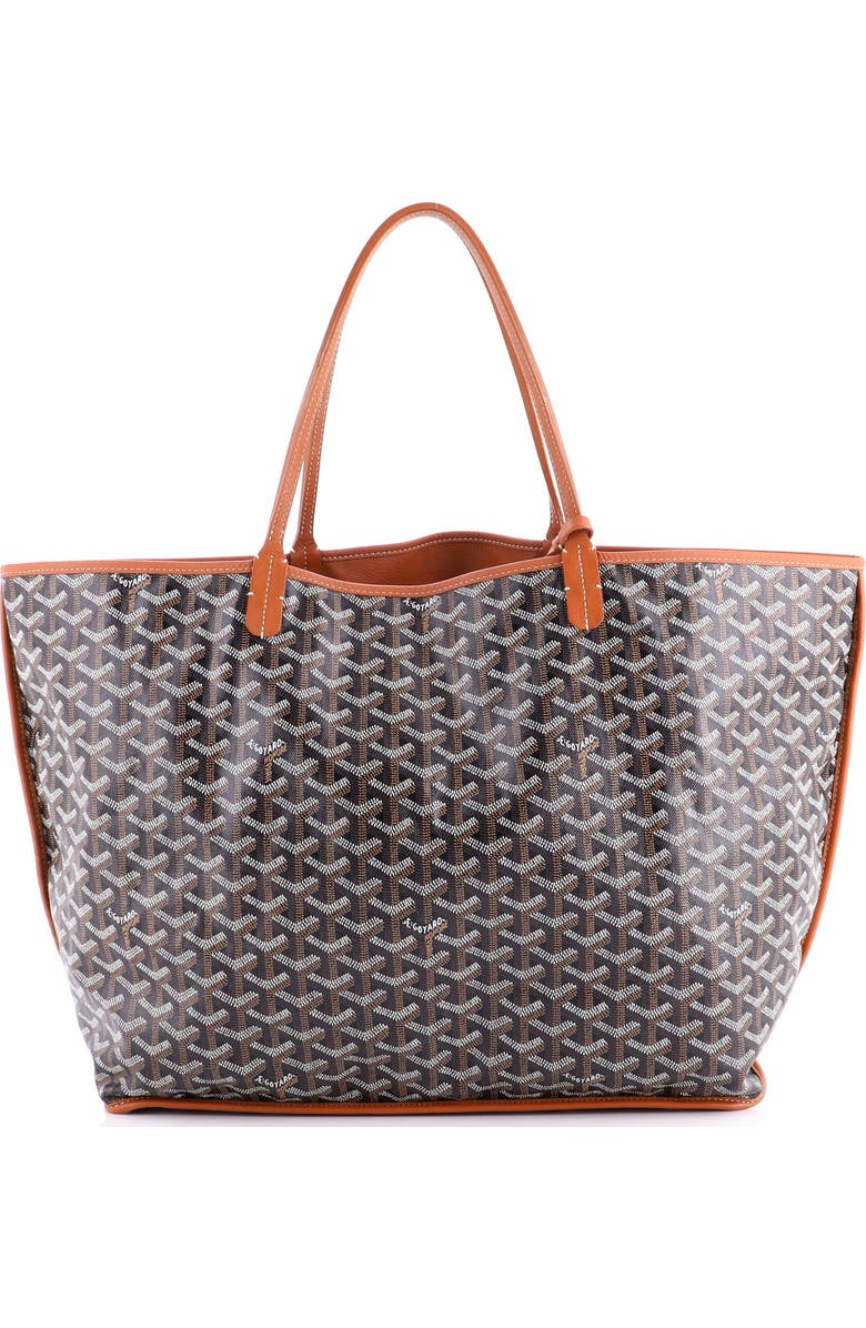 Pre-Owned Goyard Anjou Reversible Tote Coated Canvas GM, Main, color, Black