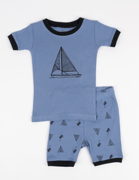 Kids Cotton Two-Piece Short Printed Pajamas, Vehicles & Adventure (Toddler, Little Kid & Big Kid)
