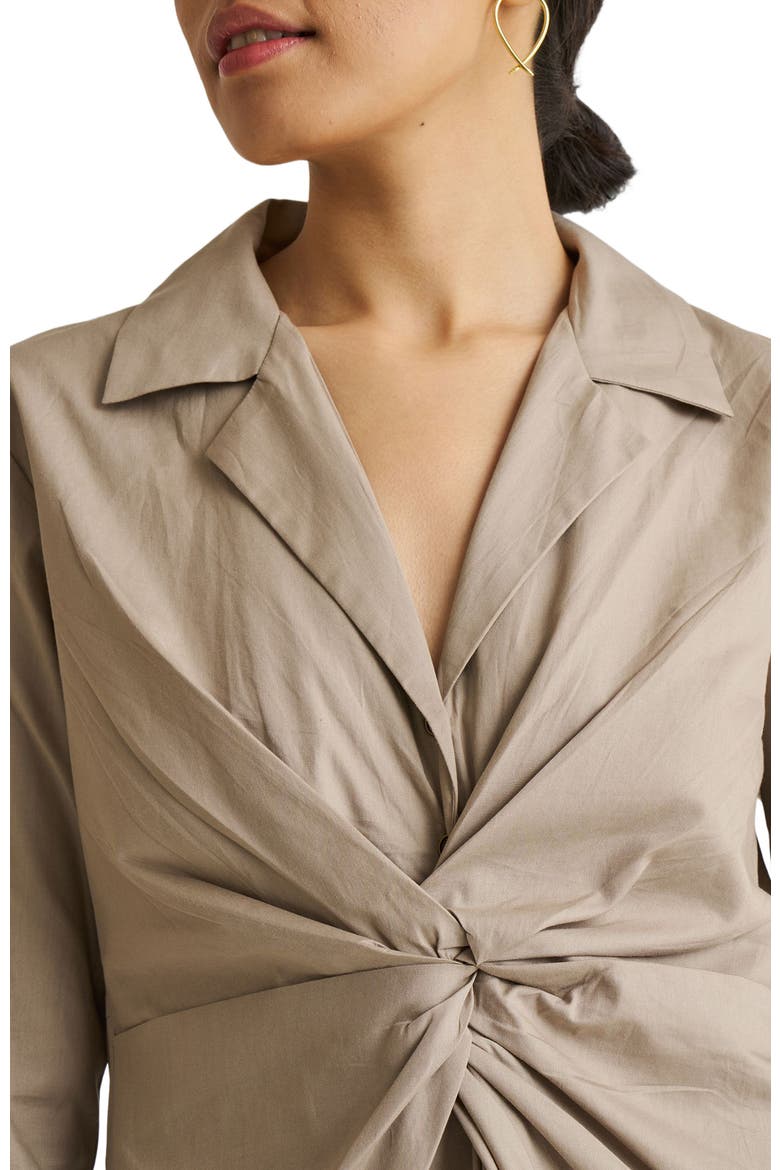 Front Twist Dress, Alternate, color, Ecru