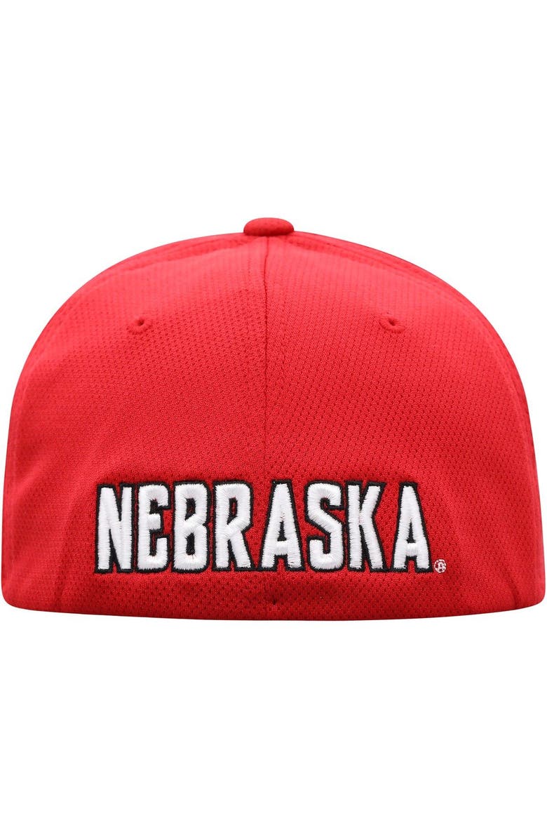 TOP OF THE WORLD Men's Top of the World Scarlet Nebraska Huskers Reflex Logo Flex Hat, Alternate, color, 