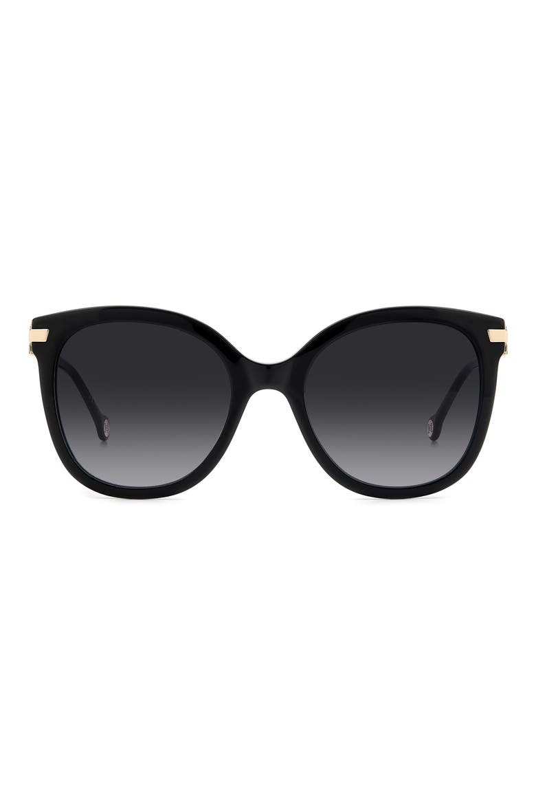55mm Gradient Cat Eye Sunglasses, Main, color, BLACK