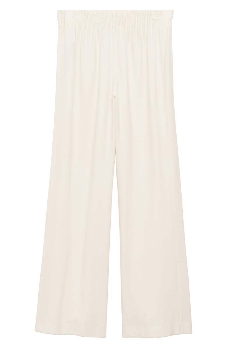 MANGO Pleated Pull-On Wide Leg Pants, Main, color,