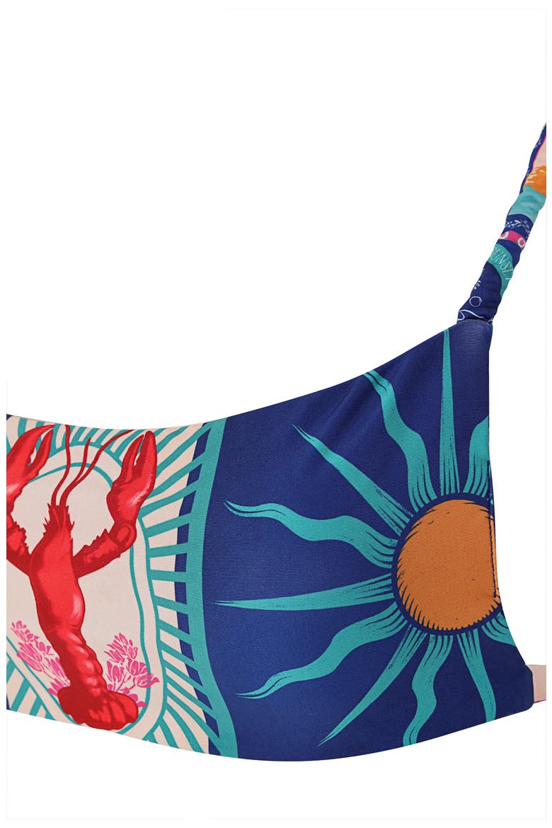 Lina Alina Square Neck Bikini Top, Alternate, color, MULTICOLOR