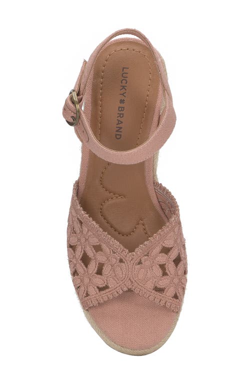 Lucky Brand Coyna Espadrille Ankle Strap Platform Wedge Sandal In Bellini Linen
