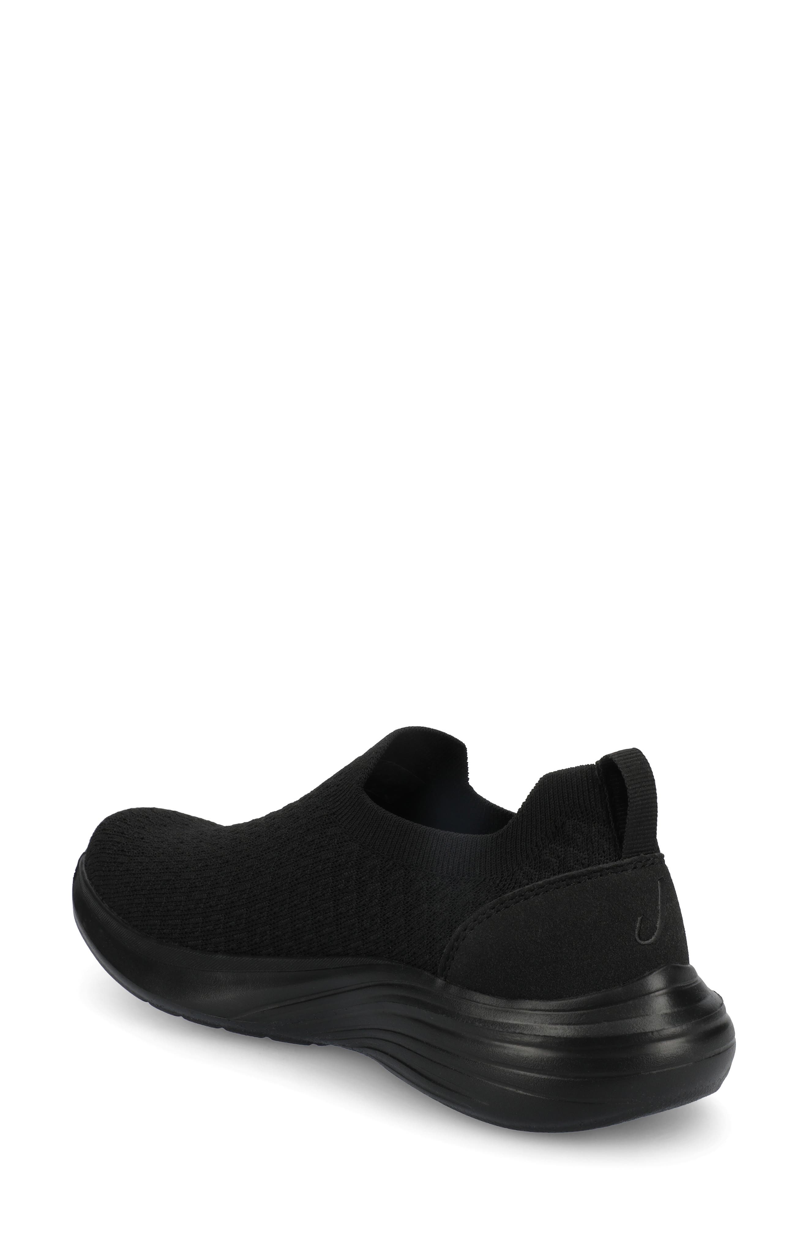 Journee Collection Linnea Knit Sneaker, Alternate, color, Black