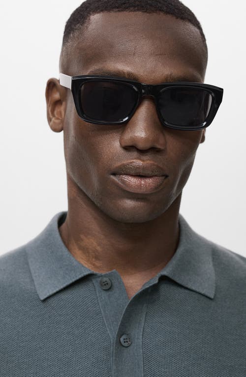 Mango Long Sleeve Piqué Polo In Green