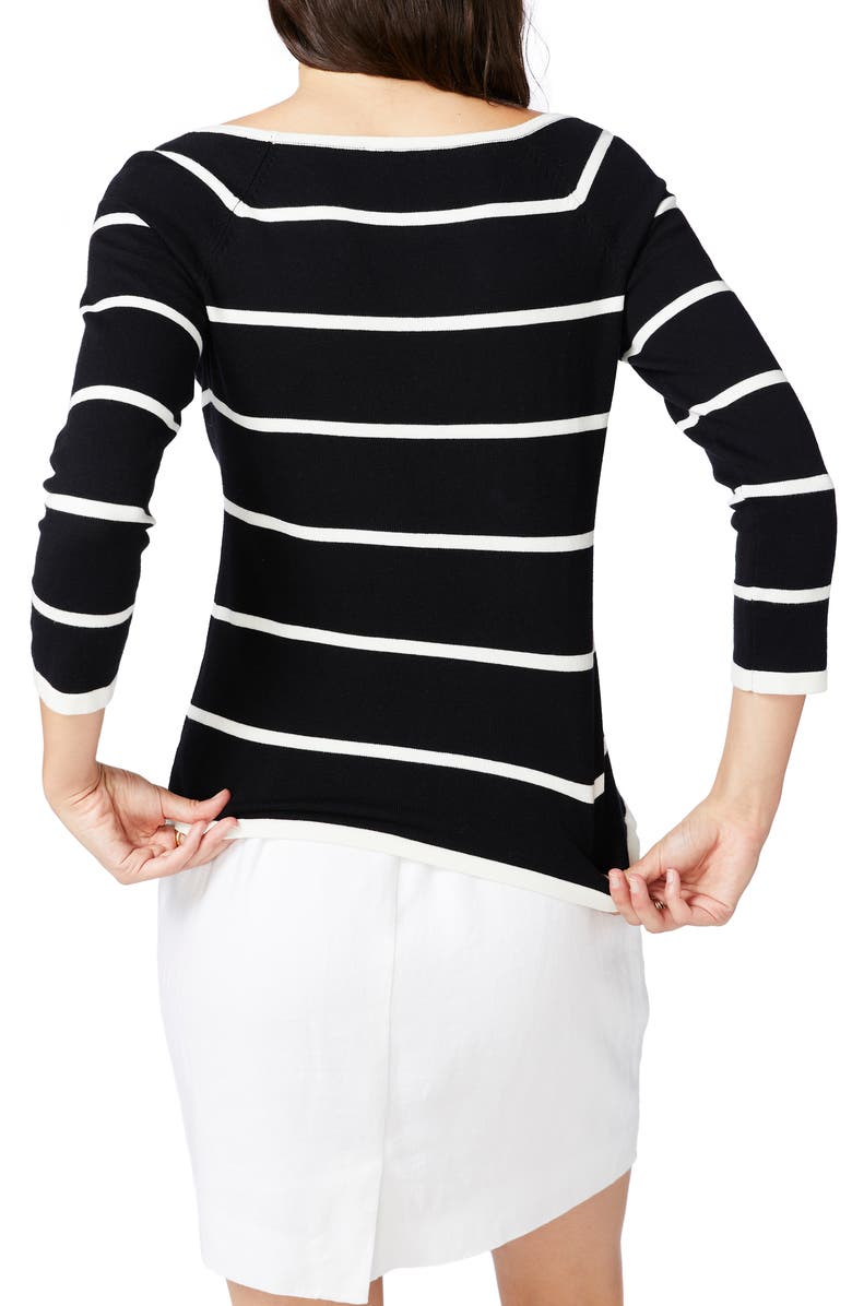 Court & Rowe Stripe Jersey Sweater, Alternate, color,