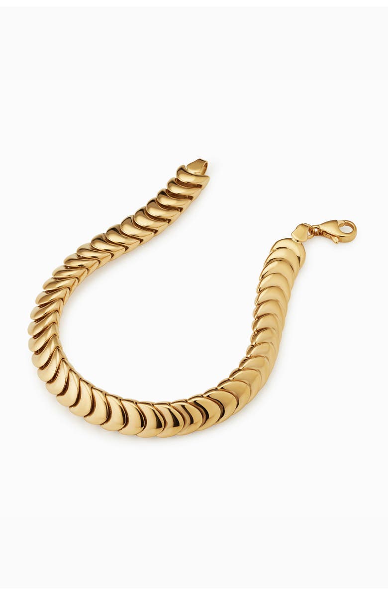 Oradina 14K Gold Bold Cobra Bracelet, Alternate, color, Yellow Gold
