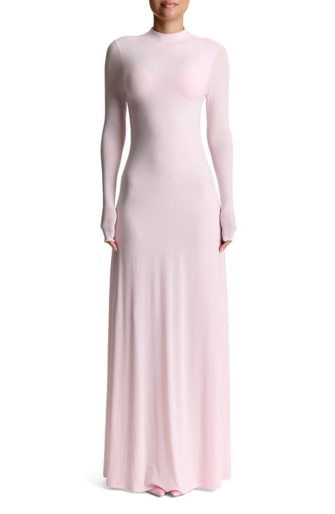 Long Sleeve Open Back Maxi Dress