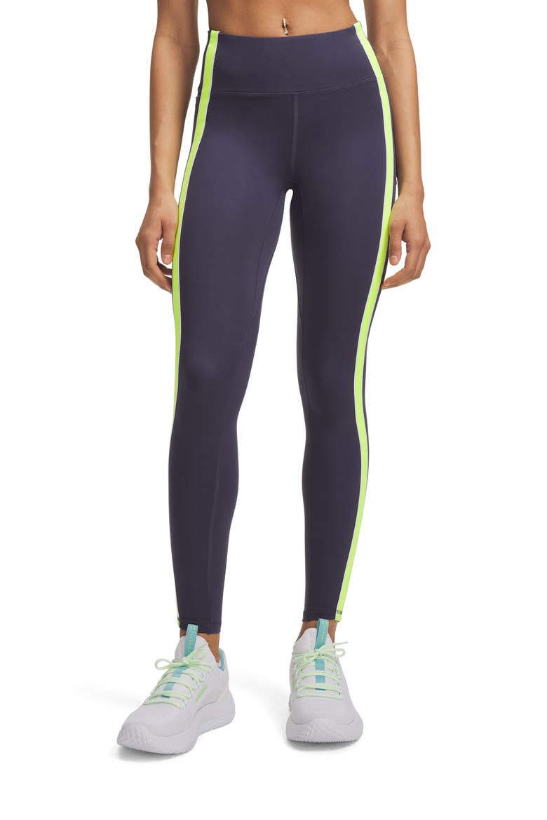 Movement Performance High Waist Side Stripe Leggings, Main, color, GRY