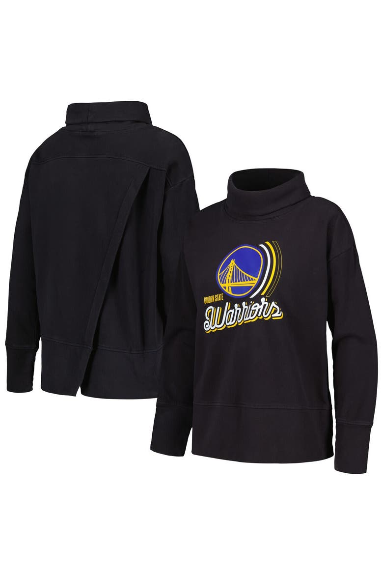 Women's Levelwear Black Golden State Warriors Sunset Pullover Sweatshirt, Alternate, color, Black