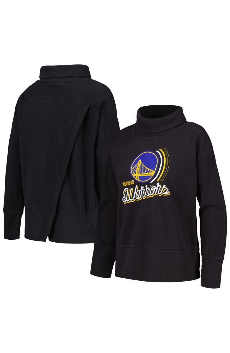 LEVELWEAR Women's Levelwear Black Golden State Warriors Sunset Pullover Sweatshirt, Alternate, color, Black
