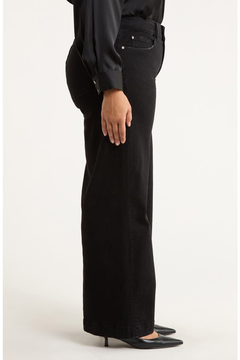NCE High Waist Wide Leg Jeans, Alternate, color, INKWELL