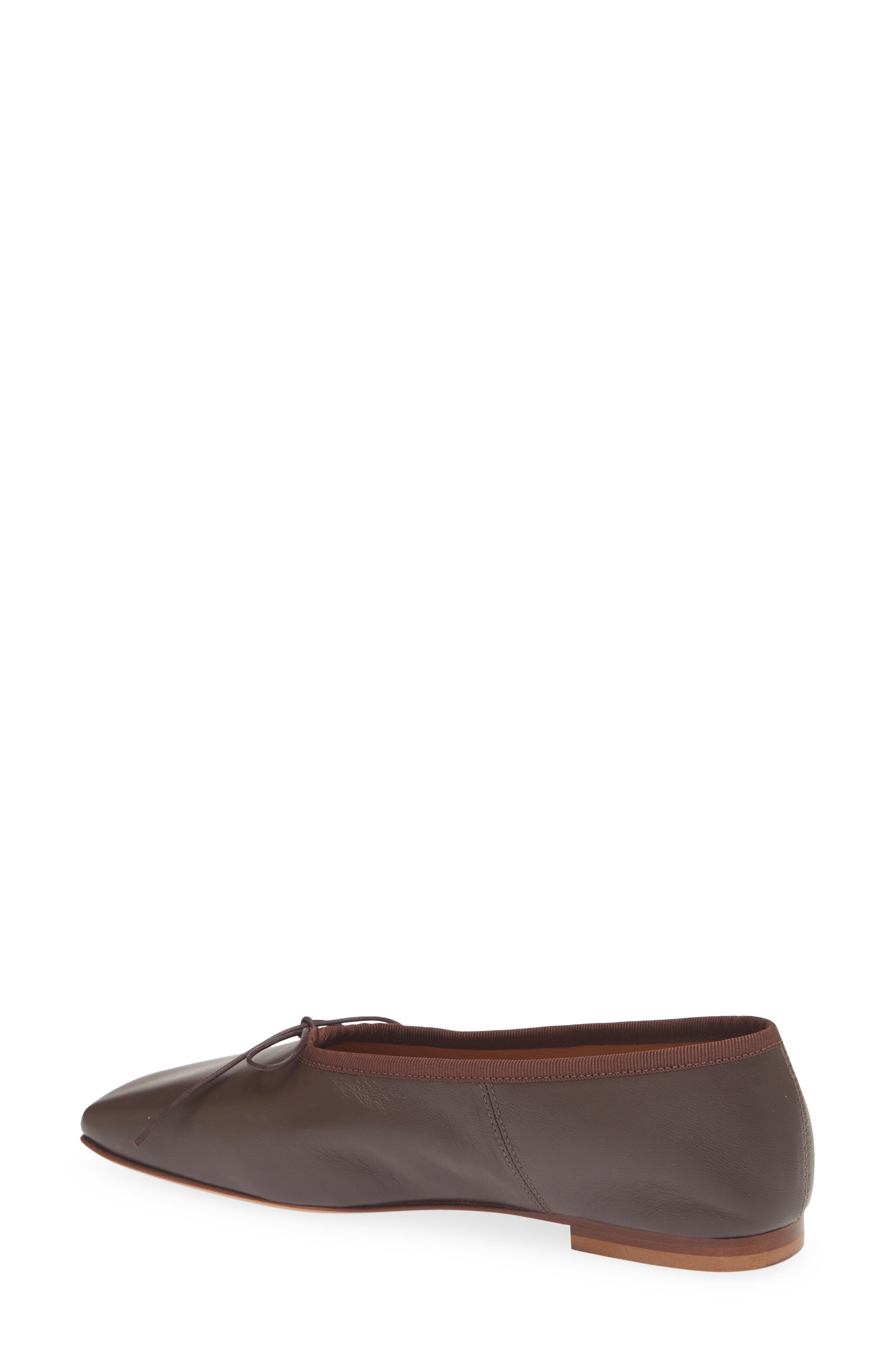 Square Toe Ballerina Flat, Alternate, color, CHOCOLATE