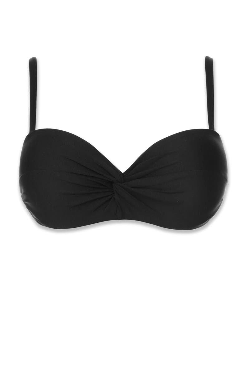Twist Underwire Bra, Alternate, color, Black
