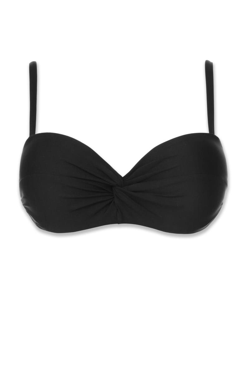 HELEN JON Twist Underwire Bra, Alternate, color, Black