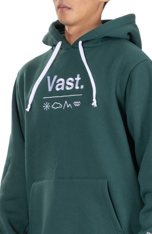 Vast Elements Recycled Polyester Pullover Hoodie In Green