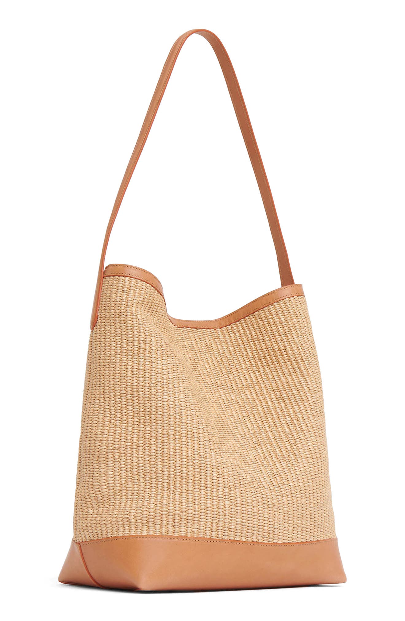 Mansur Gavriel Everyday Cabas Raffia Hobo Bag, Alternate, color, 