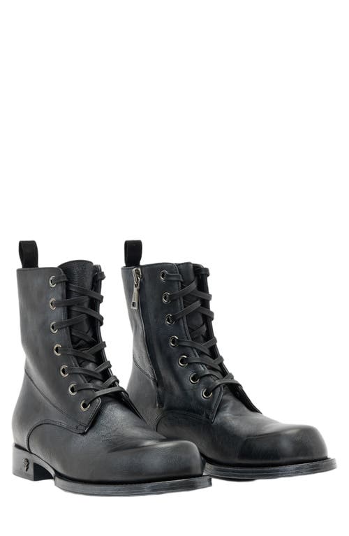 John Varvatos Two Five Two Zip Combat Boot In Black