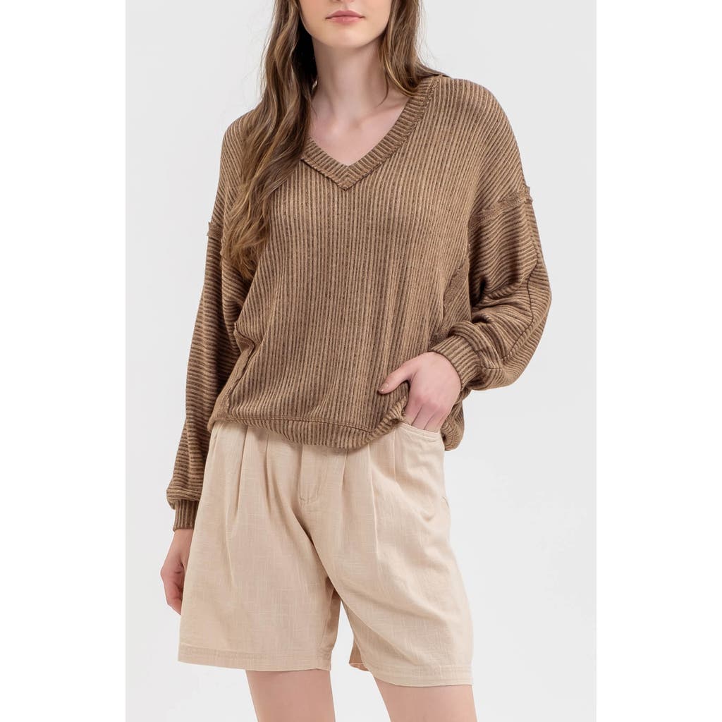BLU PEPPER BLU PEPPER V-NECK CHENILLE TOP