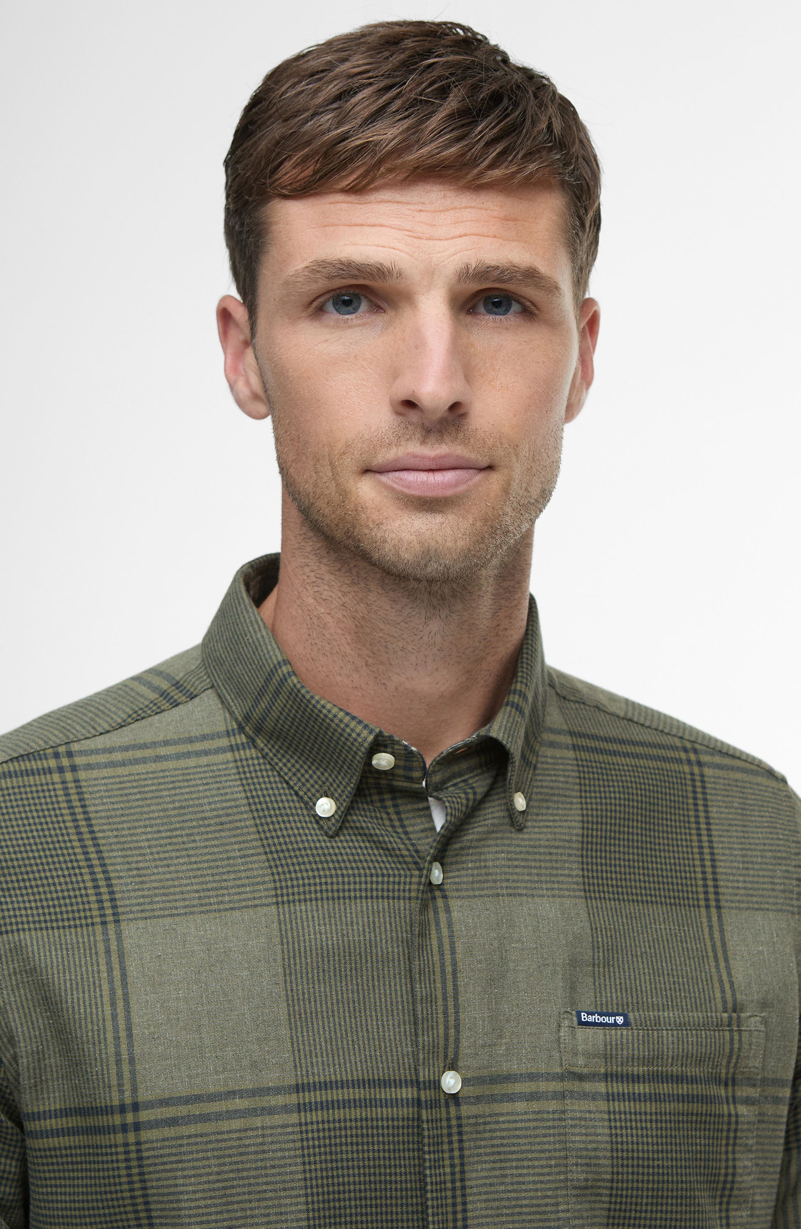 Heaney Glen Check Cotton Button-Down Shirt - image 2
