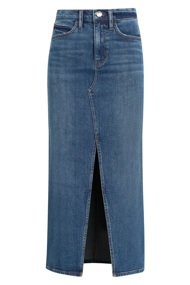 Reconstructed Denim Midi Skirt, Alternate, color, ZION