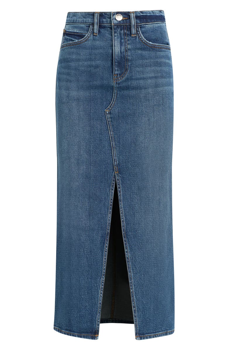 Hudson Jeans Reconstructed Denim Midi Skirt, Alternate, color, Zion