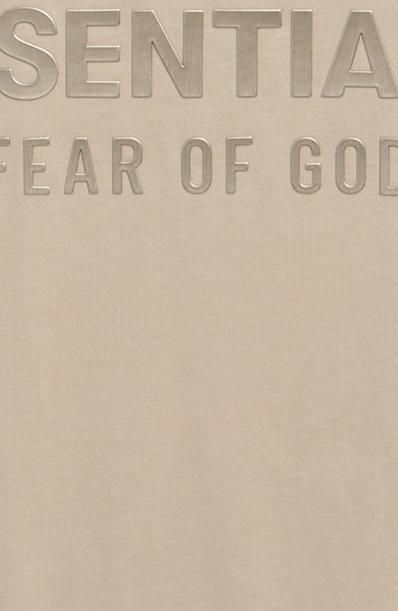 Fear of God Essentials Kids' Classic Metallic Logo Short Sleeve T-Shirt, Alternate, color, Timber