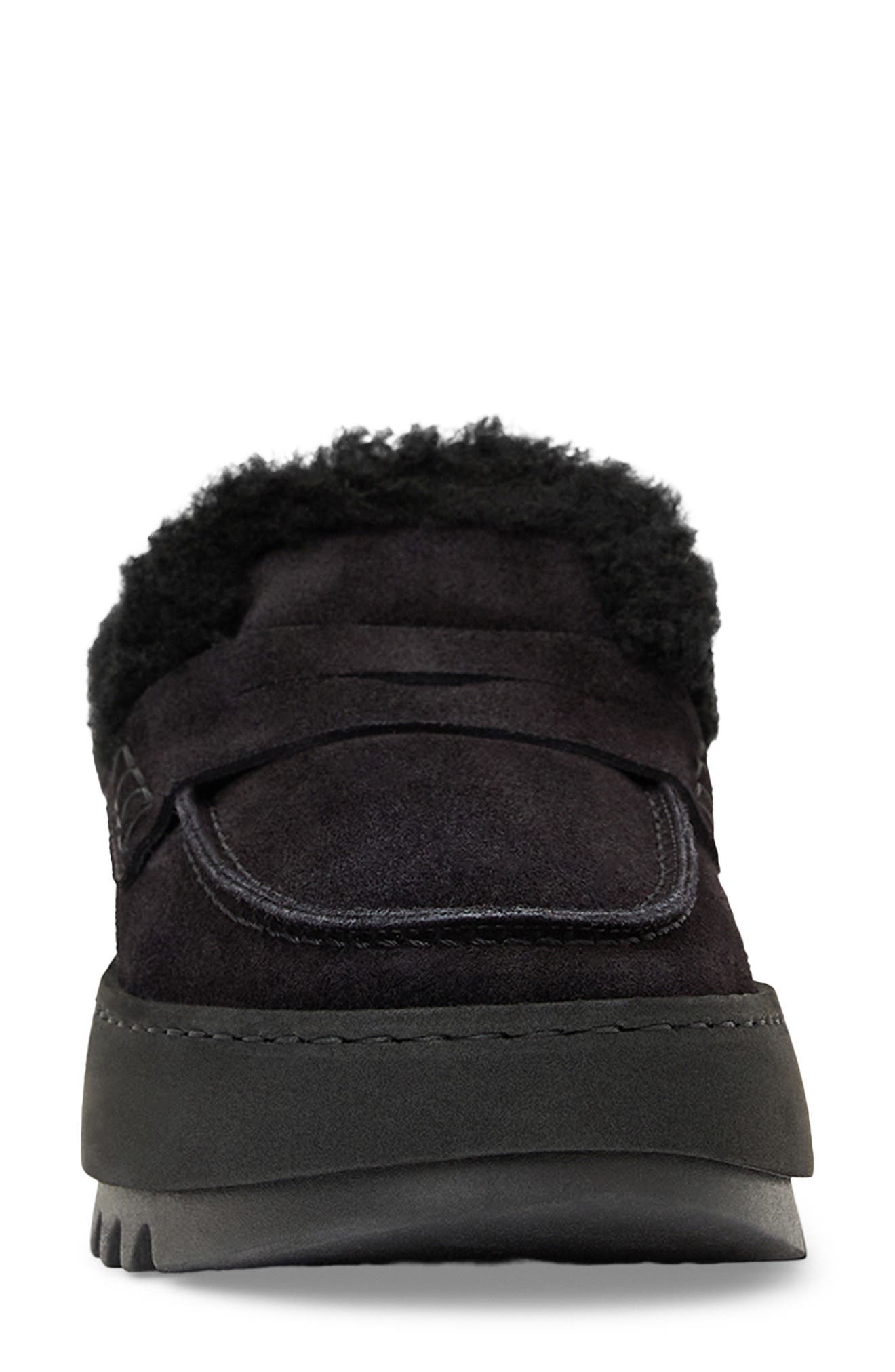 Aquatalia Amata Genuine Shearling Lined Weatherproof Mule, Alternate, color, Black/ Black