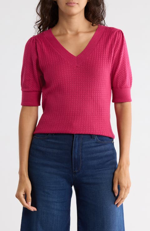Pointelle Stitch Sweater