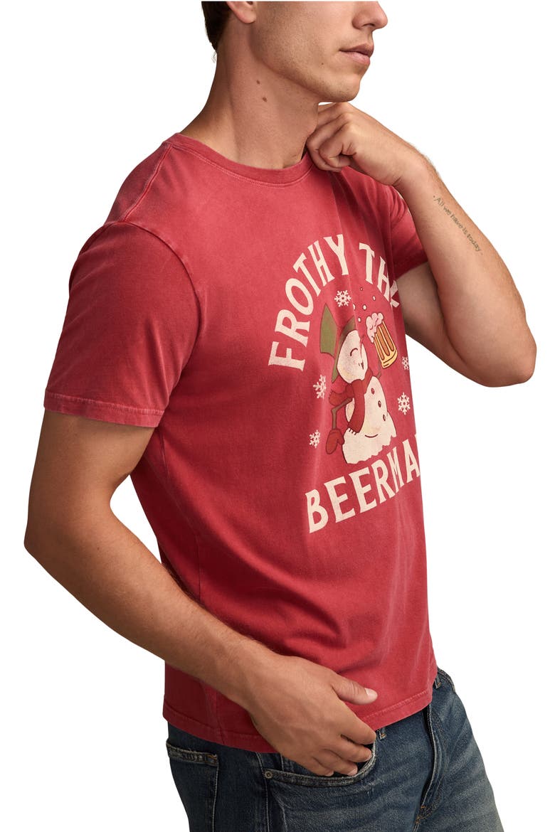 Frothy the Beer Man Cotton Graphic T-Shirt, Alternate, color, AMERICAN BEAUTY