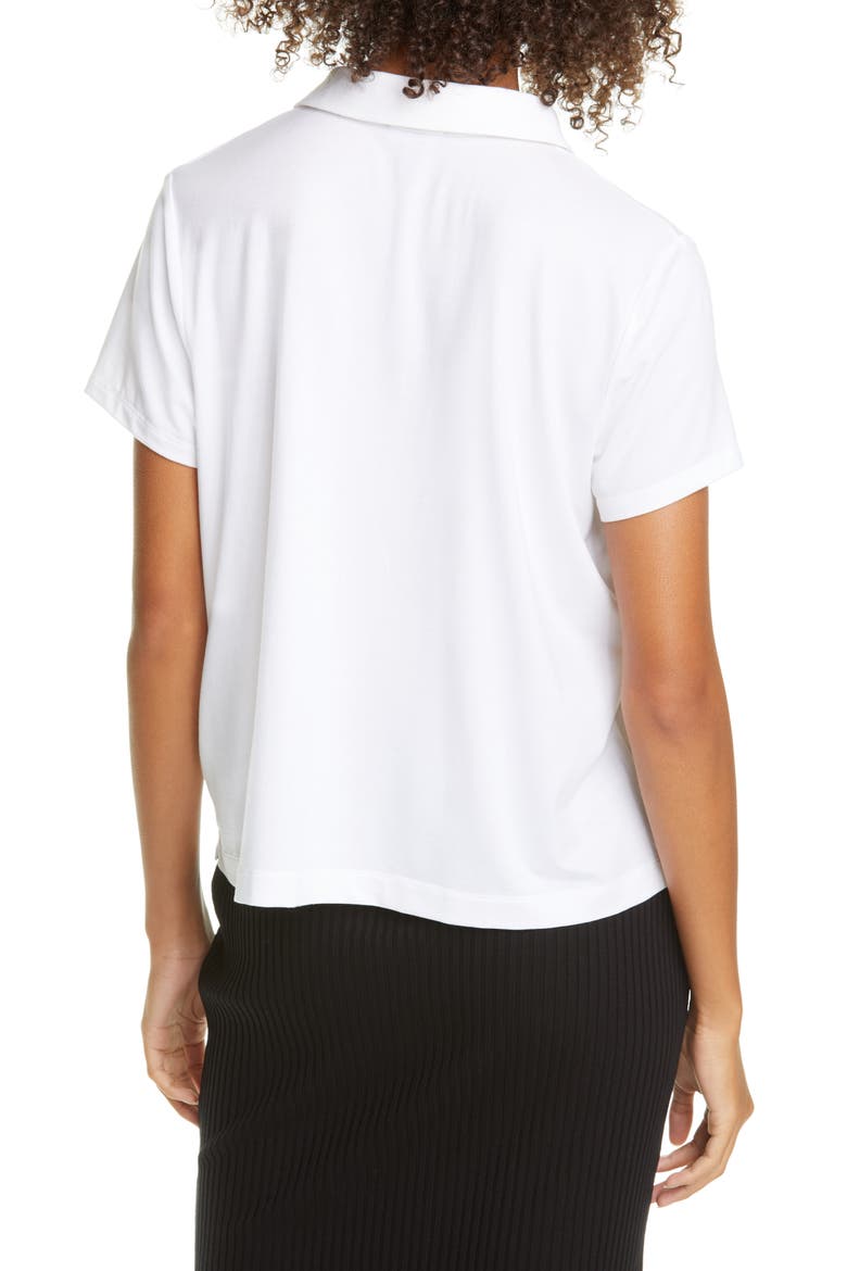 Button Front Knit Shirt, Alternate, color, WHITE