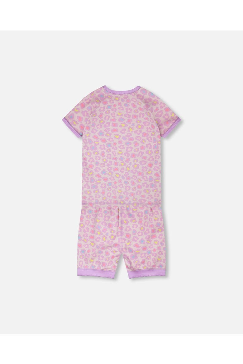 Organic Cotton Animal Two-Piece Pyjama Set, Alternate, color, Purple Animal Print