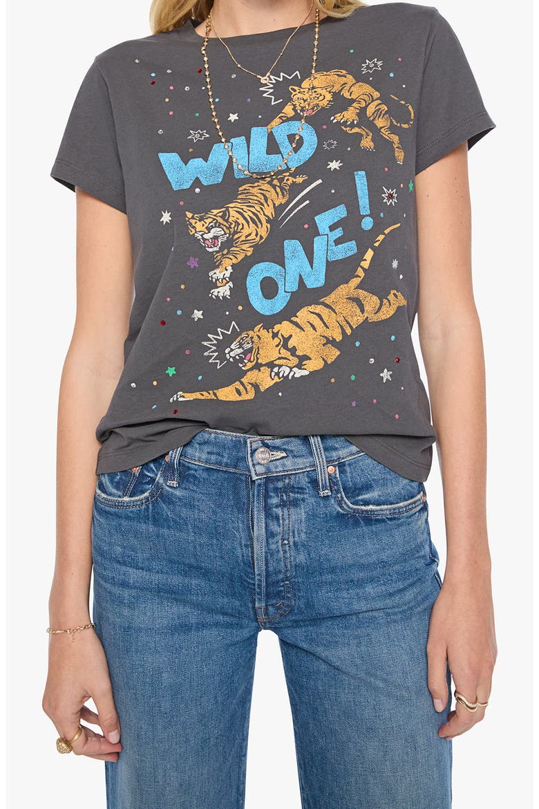 The Goodie Goodie Embellished Cotton Graphic T-Shirt, Main, color, WILD ONE