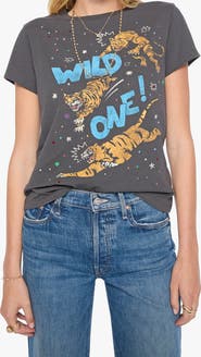 MOTHER The Goodie Goodie Embellished Cotton Graphic T-Shirt
