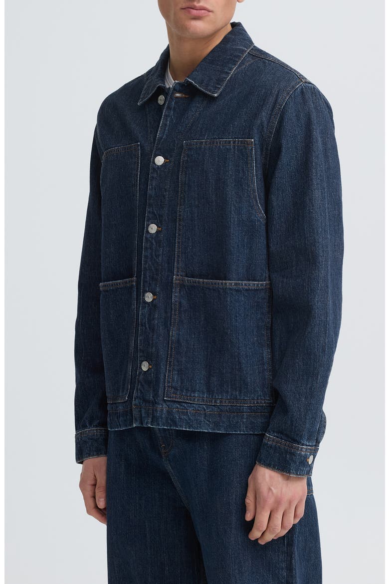 Velton Cotton Denim Jacket, Main, color, BLUE DNM