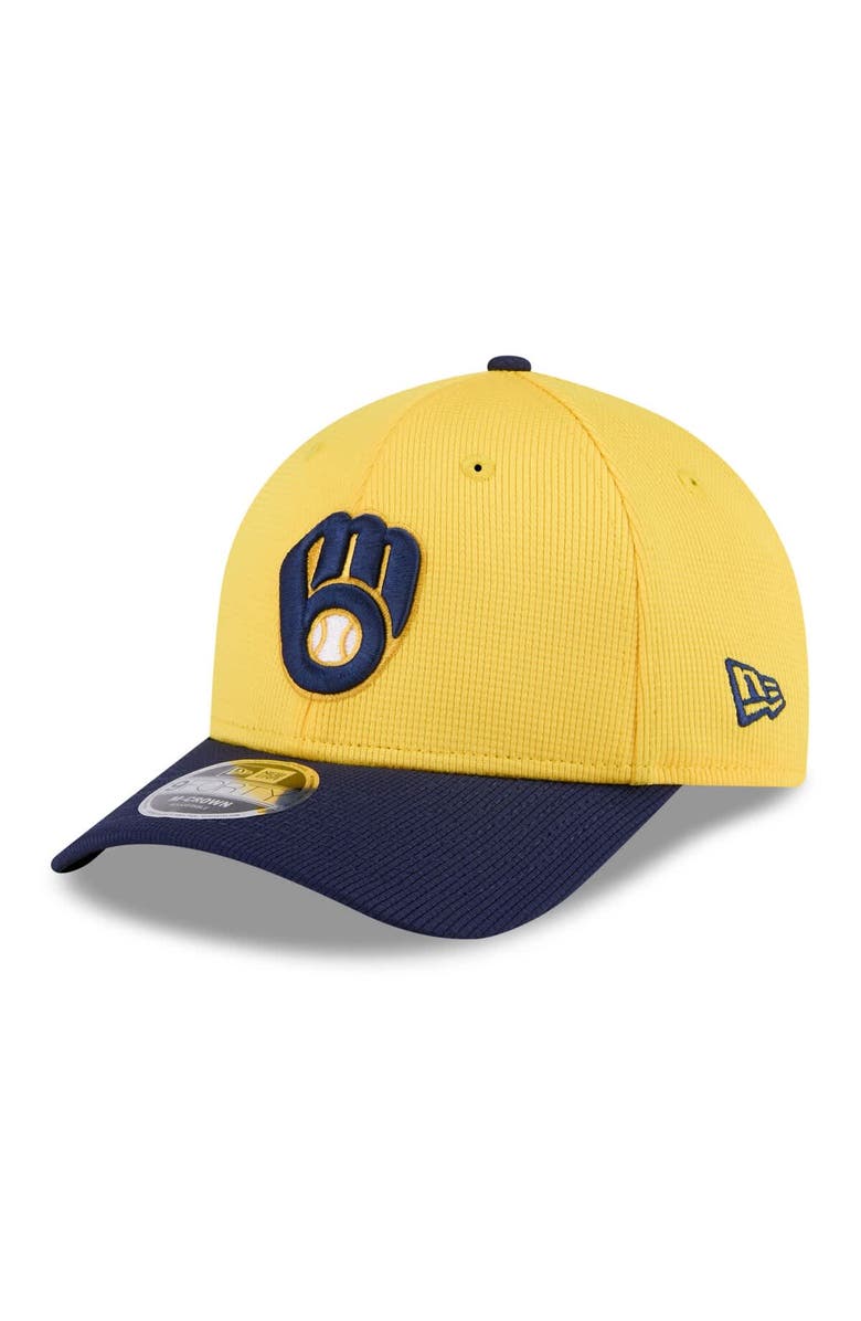 New Era Men's New Era  Gold/Navy Milwaukee Brewers 2025 Spring Training 9FORTY Adjustable Hat, Alternate, color, 